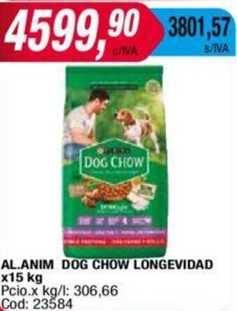 Maxiconsumo Al. Anim Dog Chow Longevidad 15kg oferta
