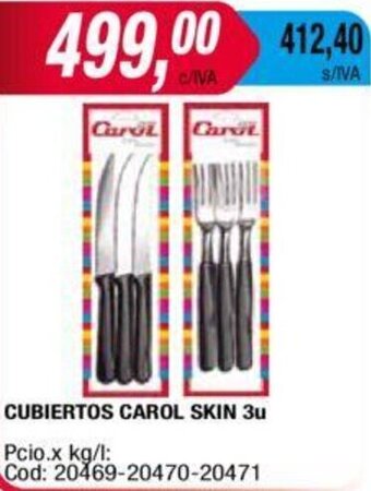 Maxiconsumo Cubiertos Carol Skin 3u oferta