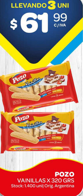 Carrefour Maxi Pozo Vainillas x 320grs oferta