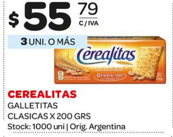 Carrefour Maxi Cerealitas Galletitas Clasicas x 200grs oferta