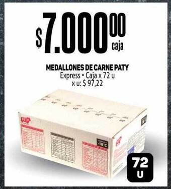Makro Medallones de carne paty oferta