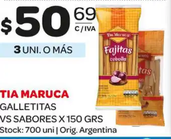 Carrefour Maxi Tia Maruca Galletitas Vs Sabores x 150grs oferta