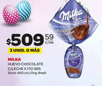 Carrefour Maxi Milka Huevo Chocolate C/Leche x 170grs oferta