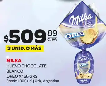 Carrefour Maxi Milka Huevo Chocolate Blanco Oreo x 156grs oferta