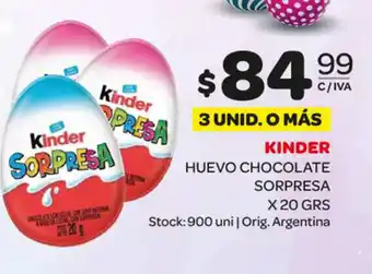 Carrefour Maxi Kinder Huevo Chocolate Sorpresa x 20grs oferta