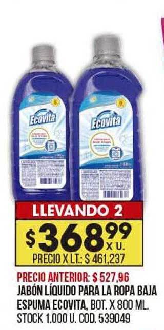 Coto Jabón líquido para la ropa baja espuma ecovita oferta