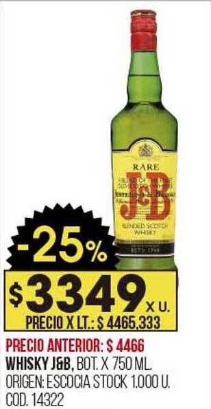Coto Whisky j&b oferta