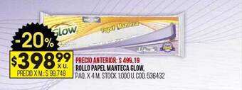 Coto Rollo papel manteca glow oferta
