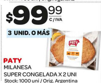 Carrefour Maxi Paty Milanesa super Congelada x 2 Uni oferta