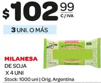 Carrefour Maxi Milanesa De soja x 4 Uni oferta