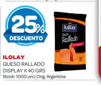 Carrefour Maxi Ilolay Queso Rallado Display x 40grs oferta
