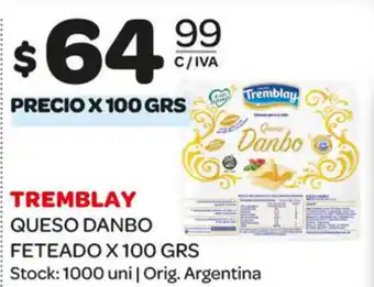 Carrefour Maxi Tremblay Queso Danbo Fteado x 100grs oferta