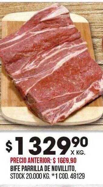 Coto Bife parrilla de novillito oferta