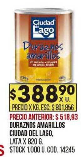 Coto Duraznos amarillos ciudad del lago oferta
