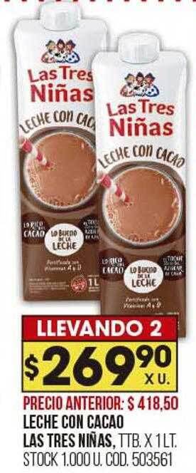 Coto Leche con cacao las tres niñas oferta