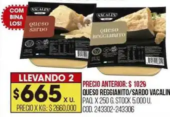 Queso reggianiot sardo vacalin