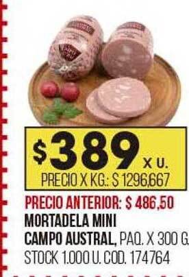 Coto Mortadela mini campo austral oferta