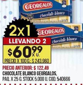 Coto Chocolate blanco georgalos oferta