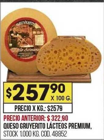 Coto Queso gruyerito lácteos premium oferta