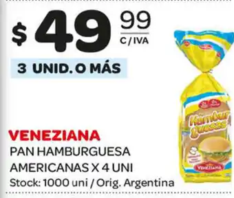 Carrefour Maxi Veneziana Pan Hamburguesa Americanas x 4 Uni oferta