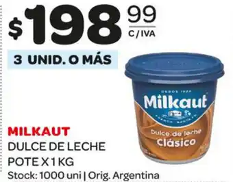 Carrefour Maxi Milkaut Dulce De Leche Pote X 1kg oferta