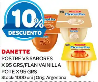 Carrefour Maxi Danette Postre/Vs Sabores x 95grs/ Flan Vainilla POte x 95grs oferta