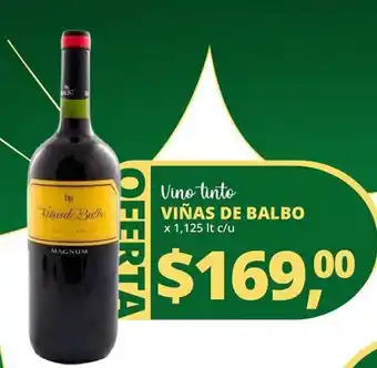 Supermercados A Granel Vino tinto Viñas De Balbo x 1,125 lt c/u oferta