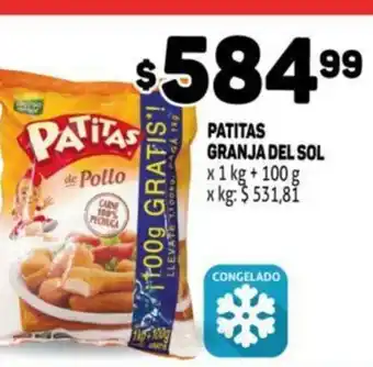 Makro Patitas Granja Del Sol x 1kg + 100g oferta