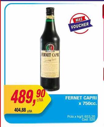 Maxiconsumo Fernet capri oferta
