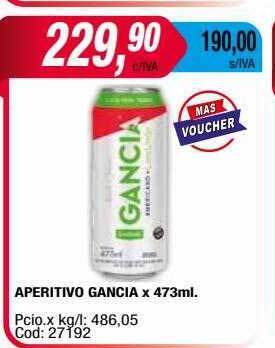 Maxiconsumo Aperitivo gancia oferta