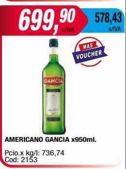 Maxiconsumo Americano gancia oferta