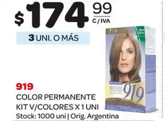 Carrefour Maxi 919 Color Permanente Kit V/ Colores x 1Uni oferta