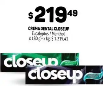 Makro Crema Dental Closeup Eucalyptus / Menthol x 180g oferta