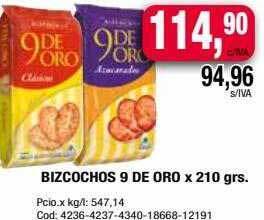 Maxiconsumo Bizcochos 9 de oro oferta