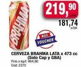 Maxiconsumo Cerveza brahma oferta