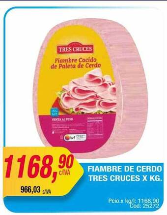Maxiconsumo Fiambre de cerdo tres cruces oferta
