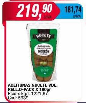 Maxiconsumo Aceitunas nucete oferta