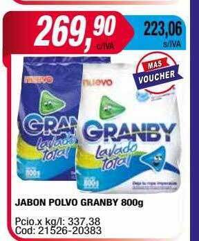 Maxiconsumo Jabon polvo granby oferta