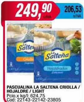 Maxiconsumo Pascualina la saltena criolla-hojaldre-light oferta