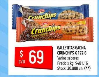 Walmart Crunchips Galletitas Gaona X 172 G oferta