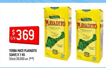 Walmart Yerba Mate Playadito Suave X 1 Kg oferta