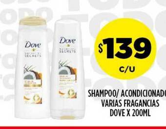 Supermercados Toledo Dove Shampoo- Acondicionado Varias Fragancias X 200ML oferta