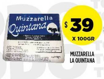 Supermercados Toledo Muzzarella La Quintana x 100gr oferta