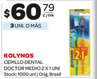 Carrefour Maxi Kolynos Cepillo Dental Doctor Medio 2 x 1 Uni oferta