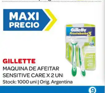 Carrefour Maxi Gillette Maquina de Afeitar Sensitive Care 2 Uni oferta