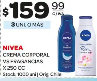 Carrefour Maxi Nivea Crema Corporal Vs Fragrancias x 250cc oferta