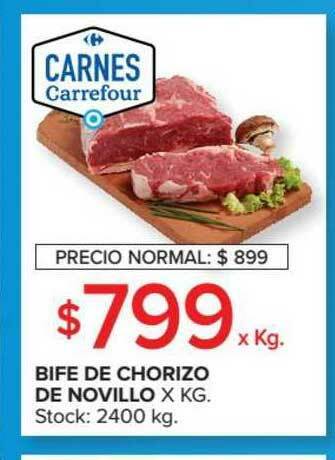 Carrefour Market Bife De Chorizo De Novillo x kg oferta