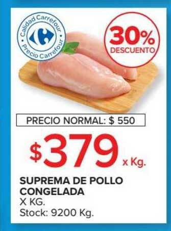 Carrefour Market Suprema De Pollo Congelada x kg oferta