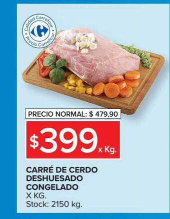 Carrefour Market Carré De Cerdo Deshuesado Congelado x kg oferta