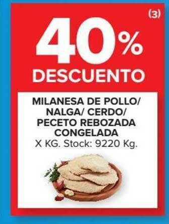 Carrefour Market Milanesa De Pollo- Nalga- Cerdo- Peceto Rebozada Congelada oferta